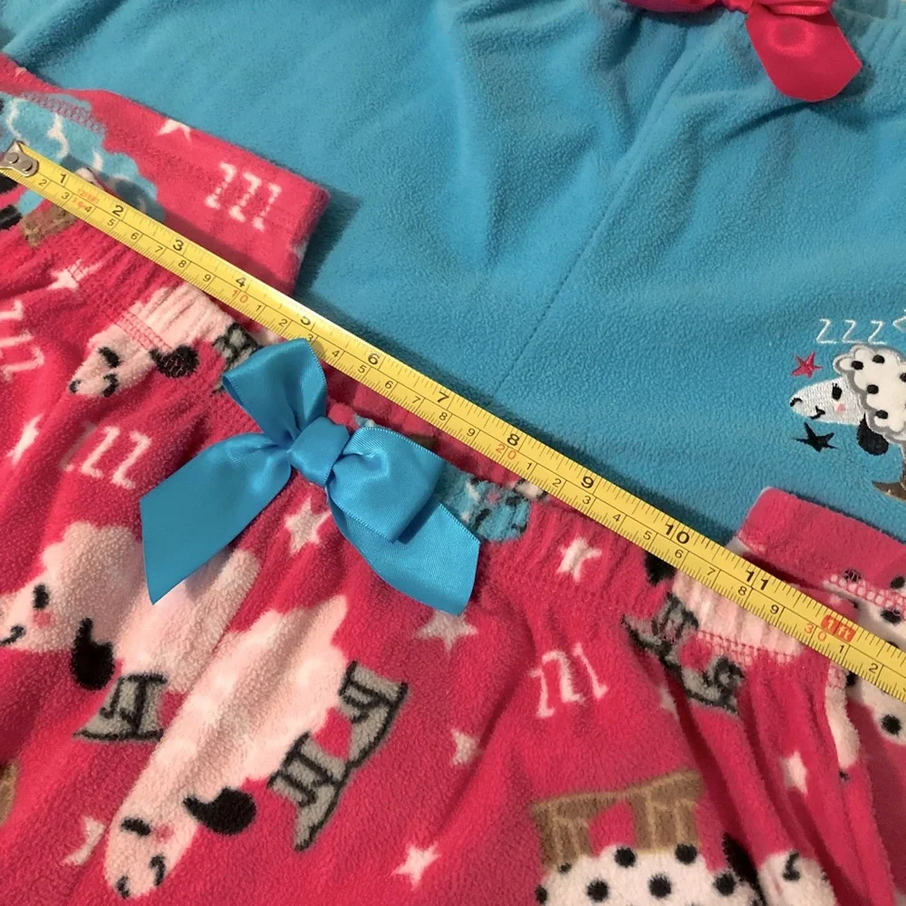 2 Pairs of Girl’s Pajama Bottoms with Cute Sheep